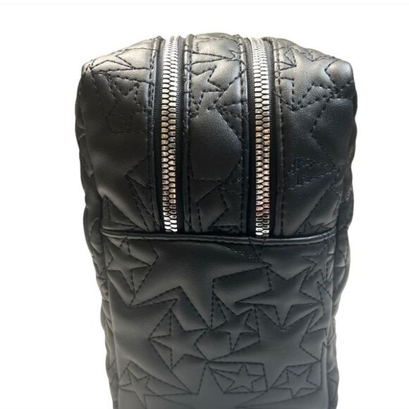 Betsey Johnson Stars Quilted Cosmetic Case- Black - Picture 4 of 11